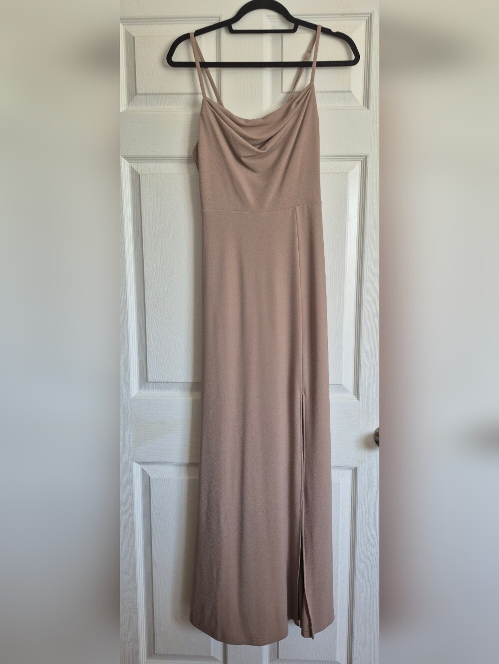 Birdy Grey Lydia Crepe Maxi Dress in Taupe